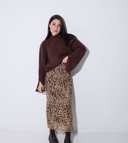 Спідниця Bold Stride Коричнева | Showroom By Nona — зображення 2